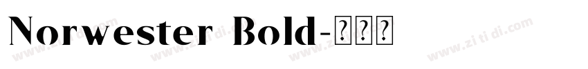 Norwester Bold字体转换